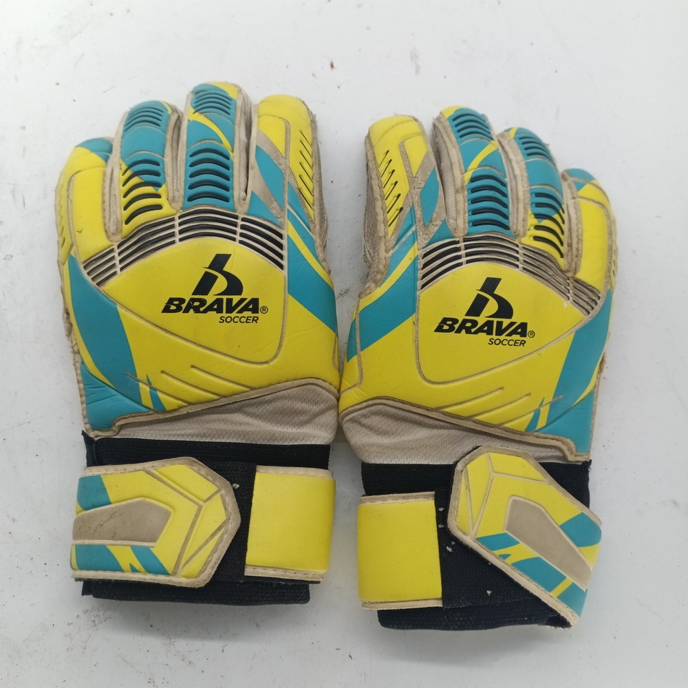 Brava Soccer Goalkeeper Gloves Size 10 Yellow Blue 167951 SKU 132699773 a2